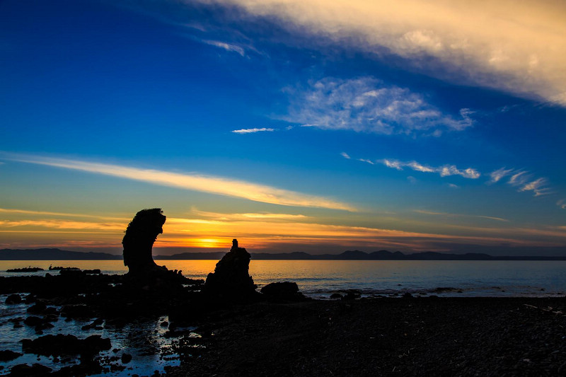 夕陽西下時的兩子岩風景格外迷人。    圖片提供：長崎縣觀光連盟